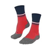 FALKE RU4 Endurance Cool M So hilo funcional antiampollas 1 par, Calcetines para correr Hombre, Rojo Neon Red 8584 Stripe, 46-48
