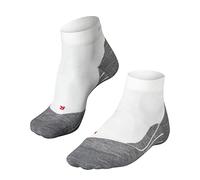 Falke Calcetines para correr Hombre RU4 Endurance Short – Algodón antiampollas, Blanco 44-45
