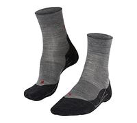 FALKE RU4 Endurance Wool W So lana antiampollas 1 par, Calcetines para correr Mujer, Gris Light Grey Melange 3830, 35-36