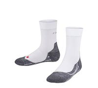 FALKE RU4 K So algodón antiampollas 1 par, Calcetines para correr Unisex niños, Blanco White-Mix 2020, 35-38