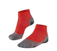 FALKE RU5 Race Short M Sso hilo funcional antiampollas, Calcetines para correr Hombre, Rojo Neon Red 8584, 44-45