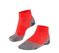 FALKE RU5 Race Short M Sso hilo funcional antiampollas, Calcetines para correr Hombre, Rojo Neon Red 8584, 42-43
