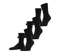 FALKE Run Multipack U So algodón lisos 3 pares, Calcetines Unisex adulto, Negro Black 3000, 42-43