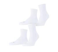 FALKE Run Multipack U Sso algodón lisos 2 pares, Calcetines Unisex adulto, Blanco White 2000, 39-41