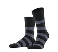 FALKE Run U SO algodón estampado 1 par, Calcetines Unisex adulto, Negro (Black 3000) - rayas, 44-45