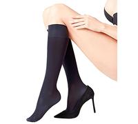 FALKE Seidenglatt 40 DEN W Kh semiopaco lisos 1 par, Calcetines largos Mujer, Azul Marine 6179, 35-38