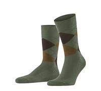 FALKE Sensitive Argyle M SO algodón con cinturilla de confort 1 par, Calcetines Hombre, Verde (Khaki 7217), 39-42