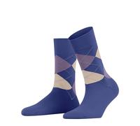 FALKE Sensitive Argyle W So algodón puños sin presión 1 par, Calcetines Mujer, Azul Olympic 6841, 39-42