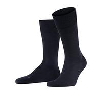 FALKE Sensitive Berlin M So lana algodón puños sin presión 1 par, Calcetines Hombre, Azul Dark Navy 6375, 39-42