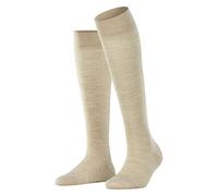 FALKE Sensitive Berlin W Kh lana algodón puños sin presión 1 par, Calcetines largos Mujer, Beis Linen Melange 4541, 35-38