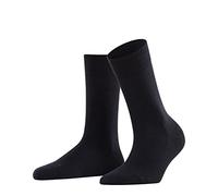 FALKE Sensitive Berlin W So lana algodón puños sin presión 1 par, Calcetines Mujer, Azul Dark Navy 6370, 35-38