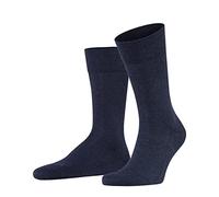 FALKE Sensitive London M So algodón puños sin presión 1 par, Calcetines Hombre, Azul Navy Melange 6127, 43-46