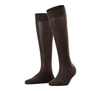 FALKE Sensitive London W Kh algodón puños sin presión 1 par, Calcetines largos Mujer, Marrón Dark Brown 5233, 35-38