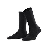 FALKE Sensitive London W SO algodón con cinturilla de confort 1 par, Calcetines Mujer, Gris (Anthracite Melange 30800), 35-38