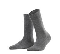 FALKE Sensitive London W SO algodón con cinturilla de confort 1 par, Calcetines Mujer, Gris (Light Grey Melange 33900), 35-38