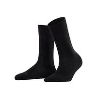 FALKE Sensitive London W SO algodón con cinturilla de confort 1 par, Calcetines Mujer, Negro (Black 30000), 35-38