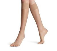 FALKE Shelina 12 DEN W Kh ultra-transparente lisos 1 par, Calcetines largos Mujer, Color piel Sun 4299, 39-42