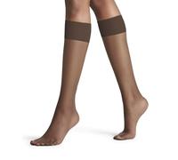 FALKE Shelina 12 DEN W Kh ultra-transparente lisos 1 par, Calcetines largos Mujer, Marrón Brenda 5179, 39-42