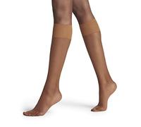 FALKE Shelina 12 DEN W KH fine 12 den transparente unicolor 1 par, Calcetines largos Mujer, Marrón (Noisette 5109), 35/38 EU