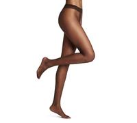 FALKE Shelina 12 DEN W TI Ultra-Transparent Einfarbig 1 Stück Pantimedias, 12 guaridas, Braun (Brenda 5179), M-L para Mujer