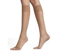 FALKE Shelina Toeless 12 DEN W Kh transparente lisos 1 par, Calcetines largos Mujer, Color piel Sun 4299, 39-42