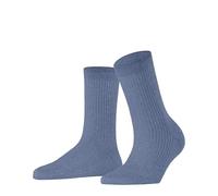 FALKE Shiny W So viscosa lisos 1 par, Calcetines Mujer, Azul Eisblau 6283, 35-38