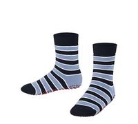 FALKE Simple Stripes K Hp algodón puños en la suela 1 par, Calcetines para casa Unisex niños, Azul Space Blue 6116, 19/22 EU