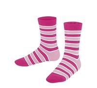 FALKE Simple Stripes K So algodón estampados 1 par, Calcetines Unisex niños, Rosa Gloss 8550, 27-30