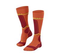 FALKE SK Energizing Wool M Kh lana hilo funcional con compresión 1 par, Calcetines de esquí Hombre, Naranja Flash Orange 8036, 39-42
