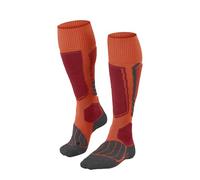 FALKE SK1 Comfort M Kh lana seda hilo funcional gruesos cálidos 1 par, Calcetines de esquí Hombre, Naranja Flash Orange 8288, 44-45