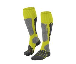 FALKE SK1 Comfort W Kh lana seda hilo funcional gruesos cálidos 1 par, Calcetines de esquí Mujer, Amarillo Sulfur 1084, 35-36