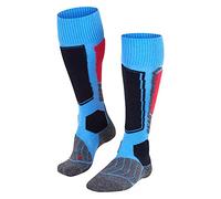 FALKE SK1 Comfort W Kh lana seda hilo funcional gruesos cálidos 1 par, Calcetines de esquí Mujer, Azul Blue Note 6545, 35-36