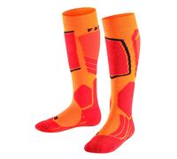 FALKE SK2 Intermediate K Kh lana hilo funcional gruesos cálidos 1 par, Calcetines de esquí Unisex niños, Naranja Flash Orange 8034, 35-38