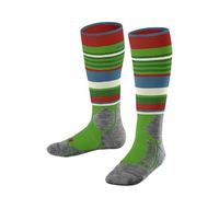 FALKE SK2 Intermediate K Kh lana hilo funcional gruesos cálidos 1 par, Calcetines de esquí Unisex niños, Verde Vivid Green 7231 Trend, 27-30