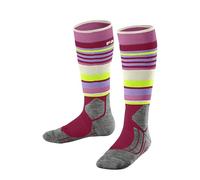 FALKE SK2 Intermediate K Kh lana hilo funcional gruesos cálidos 1 par, Calcetines de esquí Unisex niños, Rojo Rose 8564 Trend, 35-38