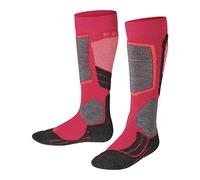 FALKE SK2 Intermediate K Kh lana hilo funcional gruesos cálidos 1 par, Calcetines de esquí Unisex niños, Rojo Rose 8564, 27-30