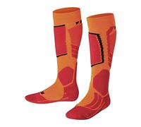 FALKE SK2 Intermediate K Kh lana hilo funcional gruesos cálidos 1 par, Calcetines de esquí Unisex niños, Naranja Flash Orange 8034, 31-34