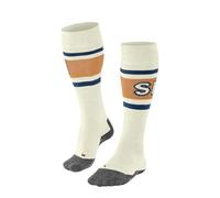 FALKE SK2 Intermediate Logo W Kh lana hilo funcional gruesos cálidos 1 par, Calcetines de esquí Mujer, Blanco Offwhite-Neon Red 2048, 35-36