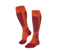 FALKE SK2 Intermediate M Kh lana hilo funcional gruesos cálidos 1 par, Calcetines de esquí Hombre, Naranja Flash Orange 8288, 42-43
