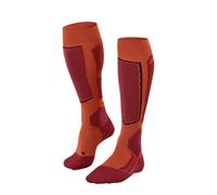 FALKE SK2 Intermediate Wool M Kh lana hilo funcional gruesos cálidos 1 par, Calcetines de esquí Hombre, Naranja Flash Orange 8034, 39-41