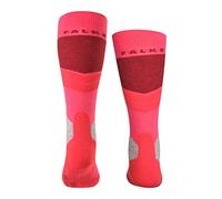 FALKE SK4 Advanced K Kh lana hilo funcional finos cálidos 1 par, Calcetines de esquí Unisex niños, Rojo Rose 8680, 31-34