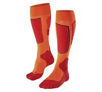FALKE SK4 Advanced M Kh lana hilo funcional finos cálidos 1 par, Calcetines de esquí Hombre, Naranja Flash Orange 8034-O, 46-48