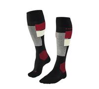 FALKE SK4 Advanced Stripe M Kh lana hilo funcional finos cálidos 1 par, Calcetines de esquí Hombre, Negro Black 3000, 39-41
