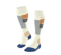 FALKE SK4 Advanced Stripe W Kh lana hilo funcional finos cálidos 1 par, Calcetines de esquí Mujer, Beis Cream 2080, 41-42