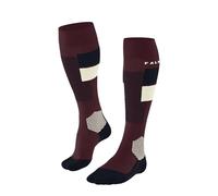 FALKE SK4 Advanced Stripe W Kh lana hilo funcional finos cálidos 1 par, Calcetines de esquí Mujer, Rojo Merlot 8117, 39-40