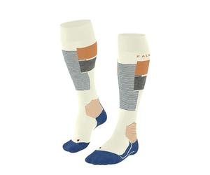 FALKE SK4 Advanced W Kh lana hilo funcional finos cálidos 1 par, Calcetines de esquí Mujer, Beis Cream 2080 Trend, 41-42