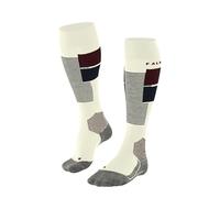 FALKE SK4 Advanced W Kh lana hilo funcional finos cálidos 1 par, Calcetines de esquí Mujer, Blanco Off-White 2040 Trend, 39-40