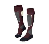 FALKE SK4 Advanced W Kh lana hilo funcional finos cálidos 1 par, Calcetines de esquí Mujer, Rojo Merlot 8117-O, 39-40
