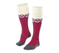 FALKE SK4 Advanced W Kh lana hilo funcional finos cálidos 1 par, Calcetines de esquí Mujer, Rojo Rose 8564 Snow-O, 37-38
