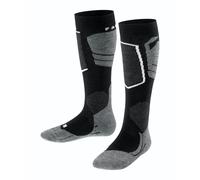 FALKE SK4 Advanced K Kh lana hilo funcional finos cálidos 1 par, Calcetines de esquí Unisex niños, Negro Black-Mix 3010, 27-30